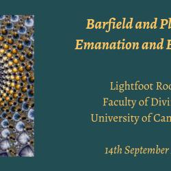 Conference | Plotinus and Barfield: Emanation and Evolution | September 2024