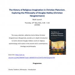 Book Launch | The History of Religious Imagination in Christian Platonism. Exploring the Philosophy of Douglas Hedley