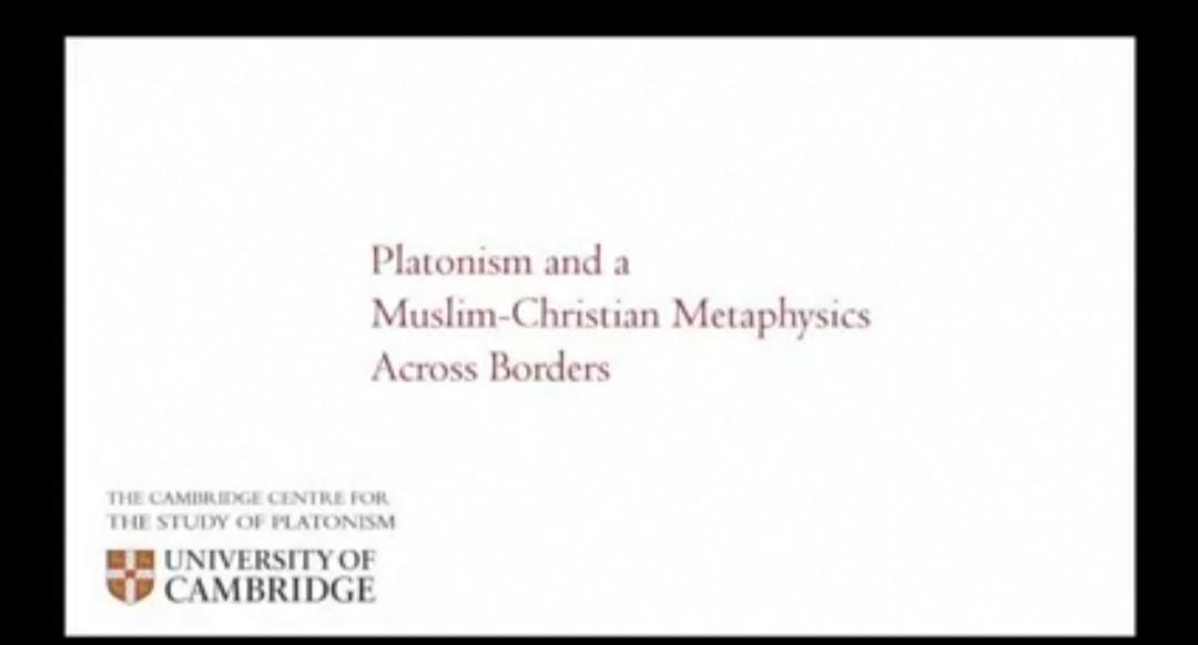 Platonism and a Muslim-Christian Metaphysics Across Borders | 29 November 2020