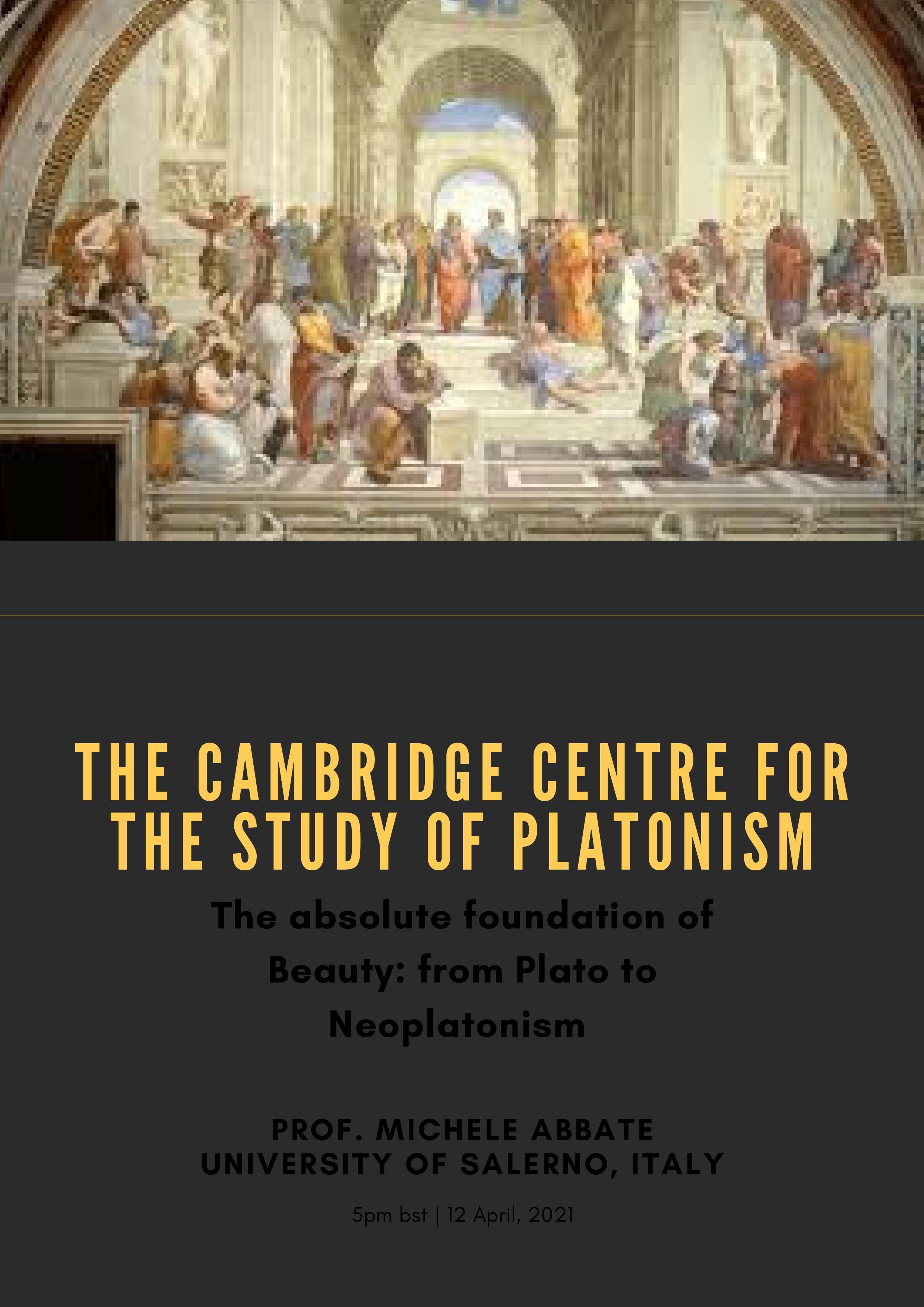 Prof. Michele Abbate - "The absolute foundation of Beauty: from Plato to Neoplatonism"