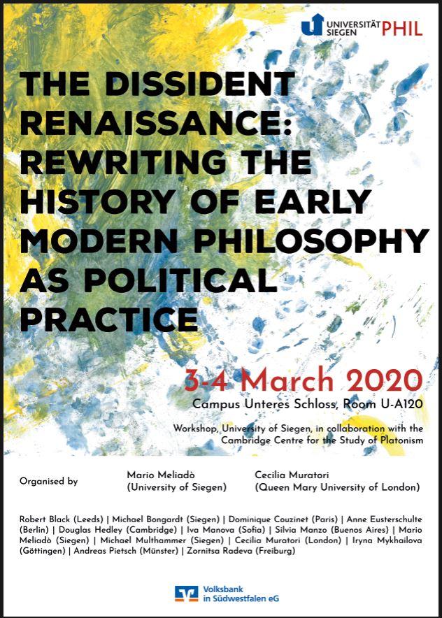 The Dissident Renaissance: History of Early Modern Philosophy as Political Practice